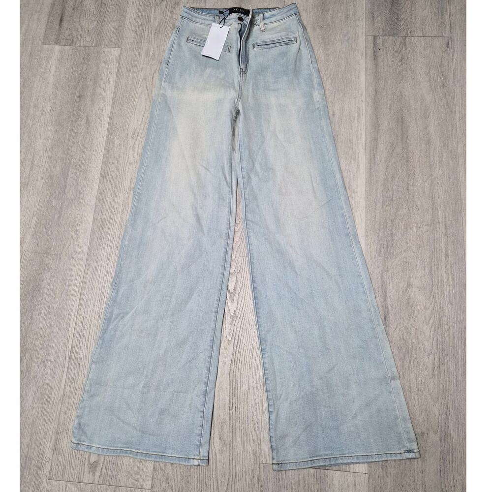 NWT Akira Light Blue Flare Jeans Size 7